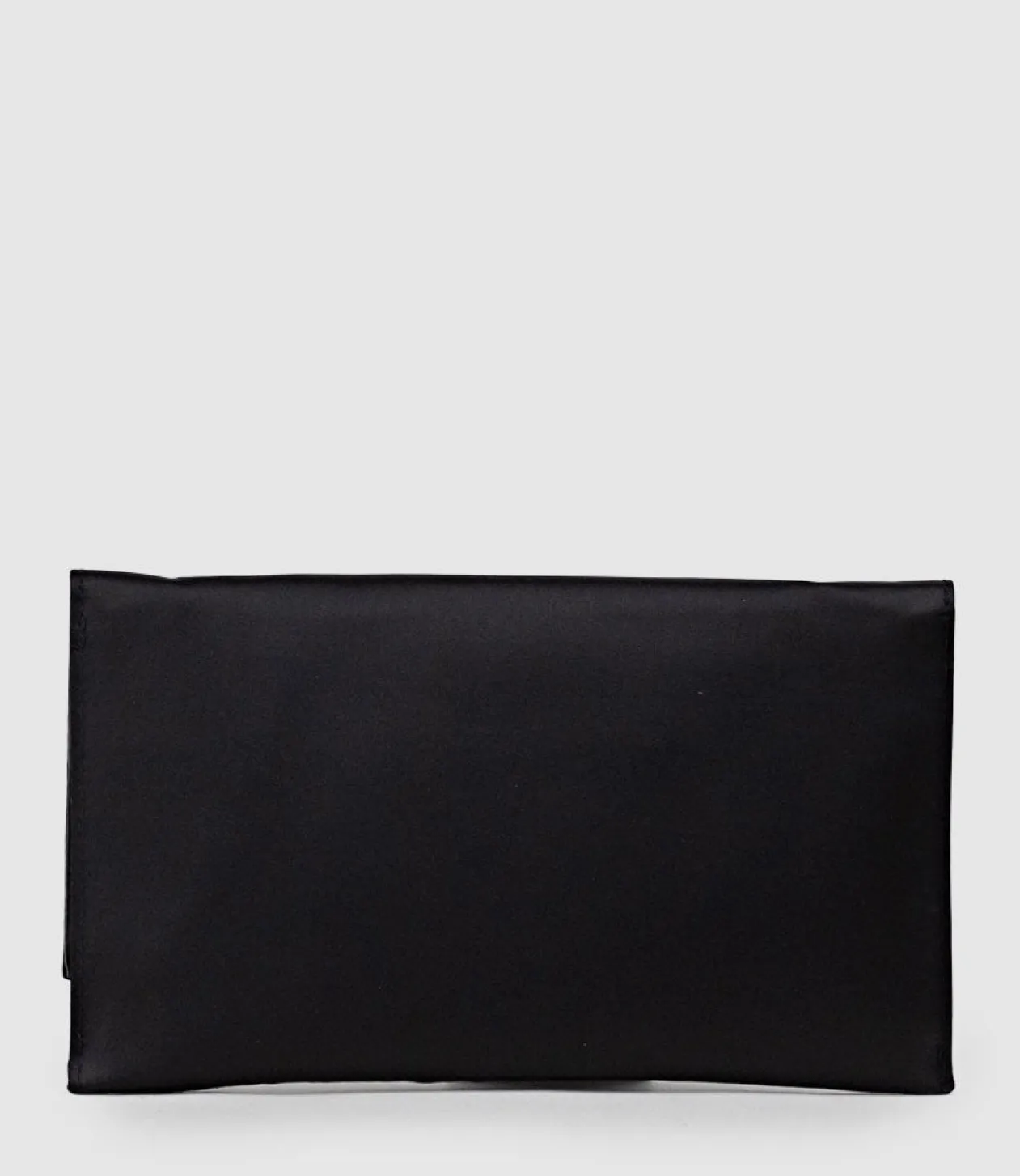 Neve Envelope Clutch In Black Satin