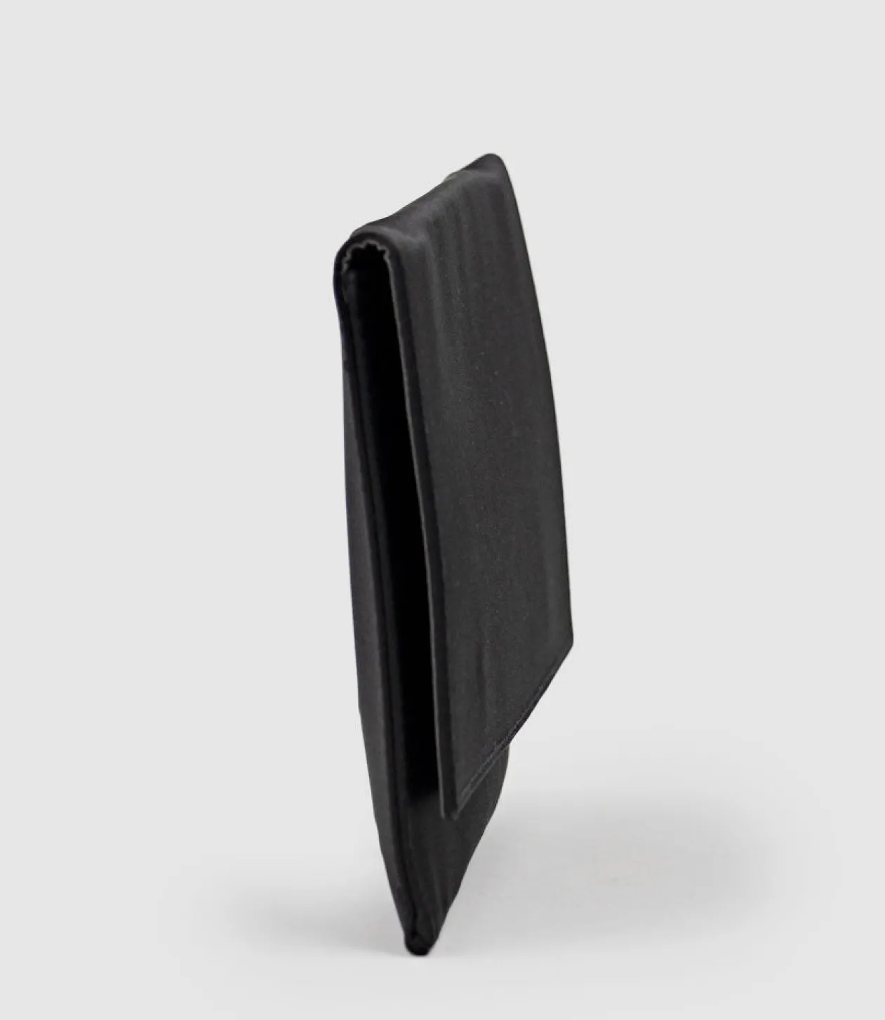 Neve Envelope Clutch In Black Satin
