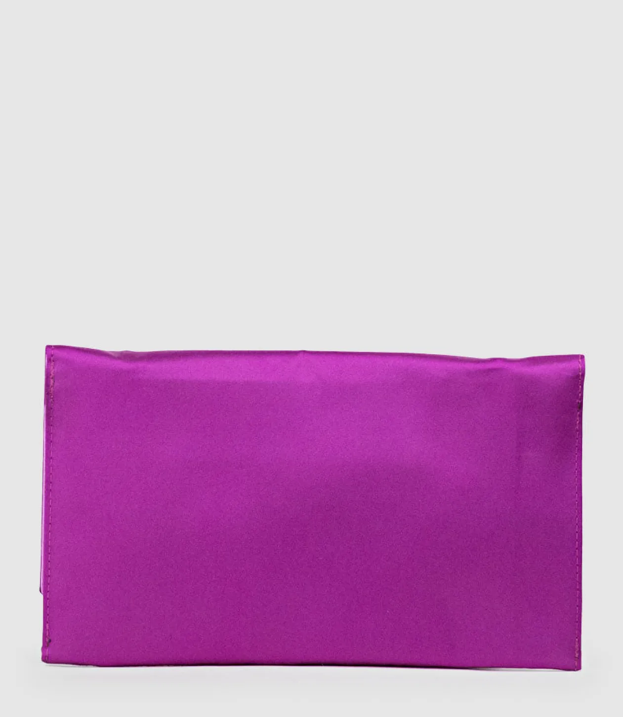 Neve Envelope Clutch In Magenta Satin