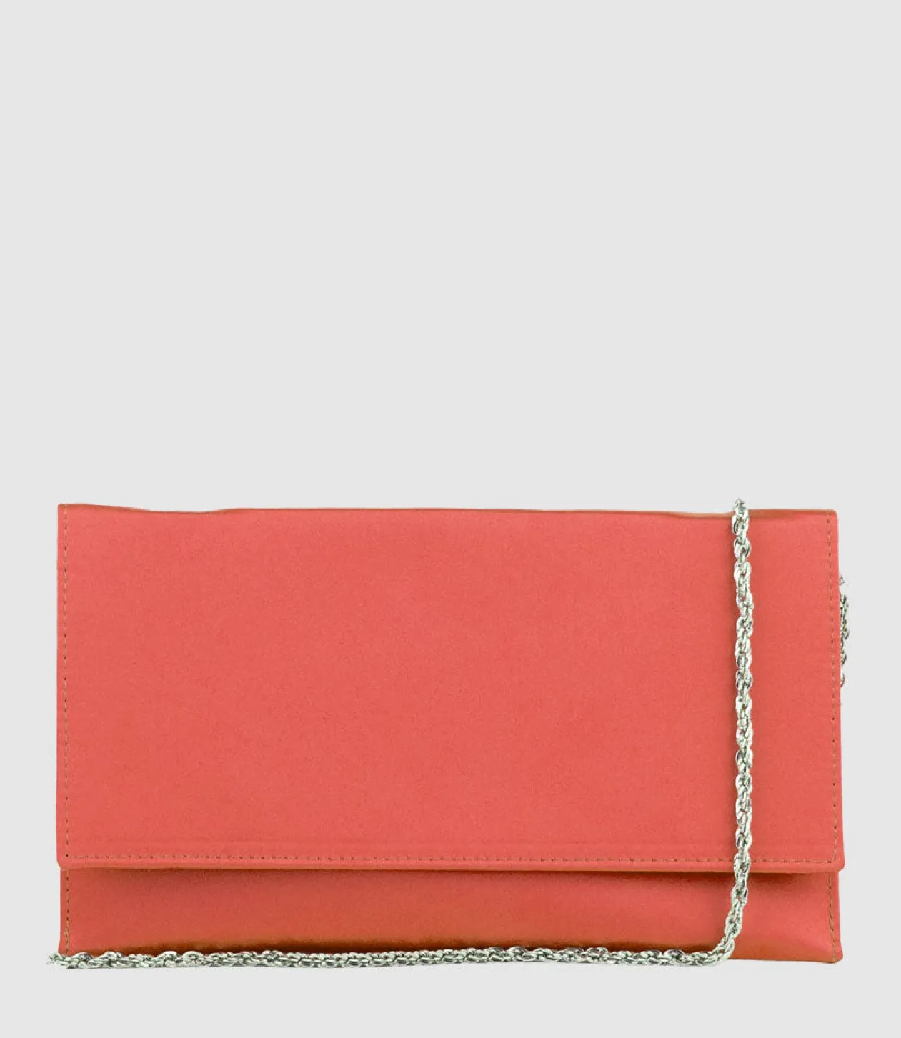 Neve Envelope Clutch In Red Satin