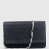 Nya Structured Crossbody Bag In Black Crystal