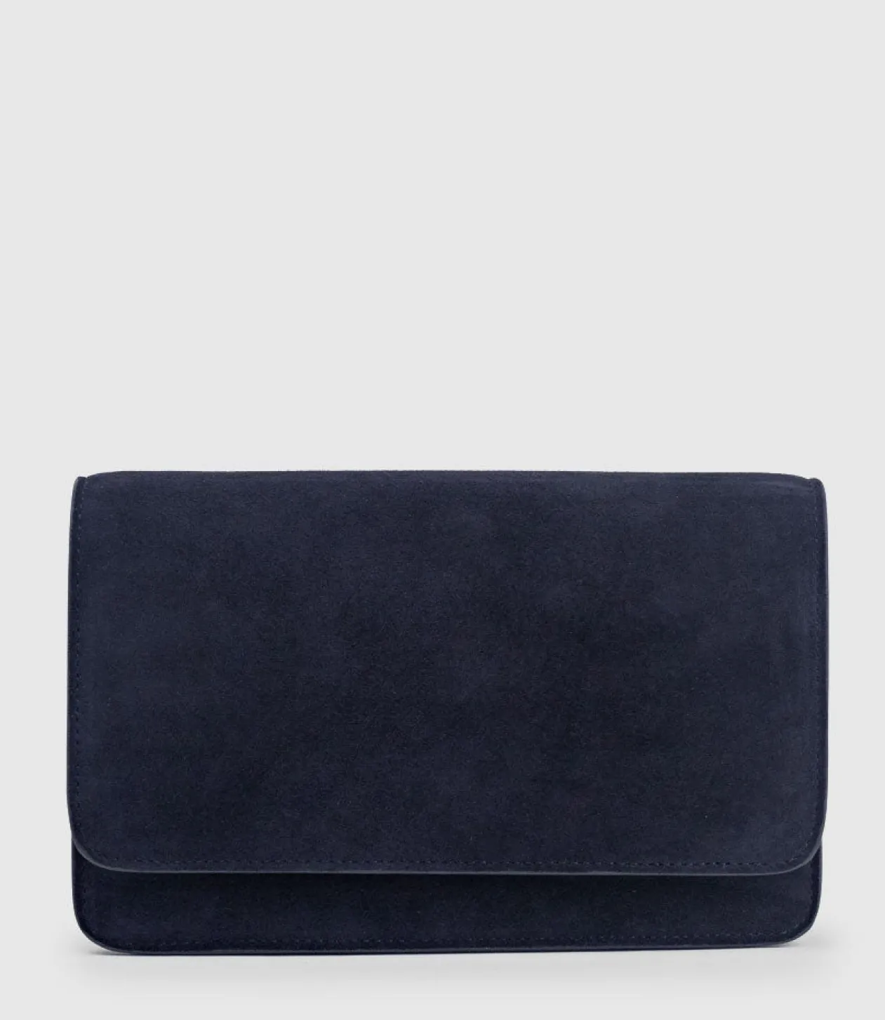 Nya Structured Crossbody Bag In Navy Suede