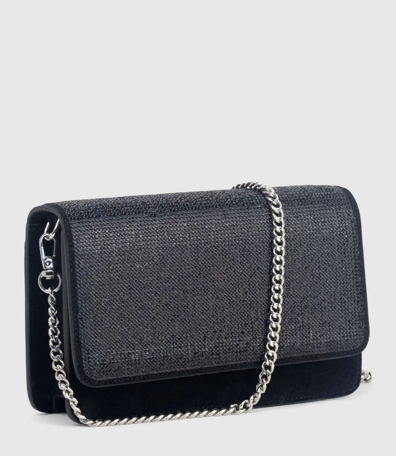 Nya Structured Crossbody Bag In Black Crystal