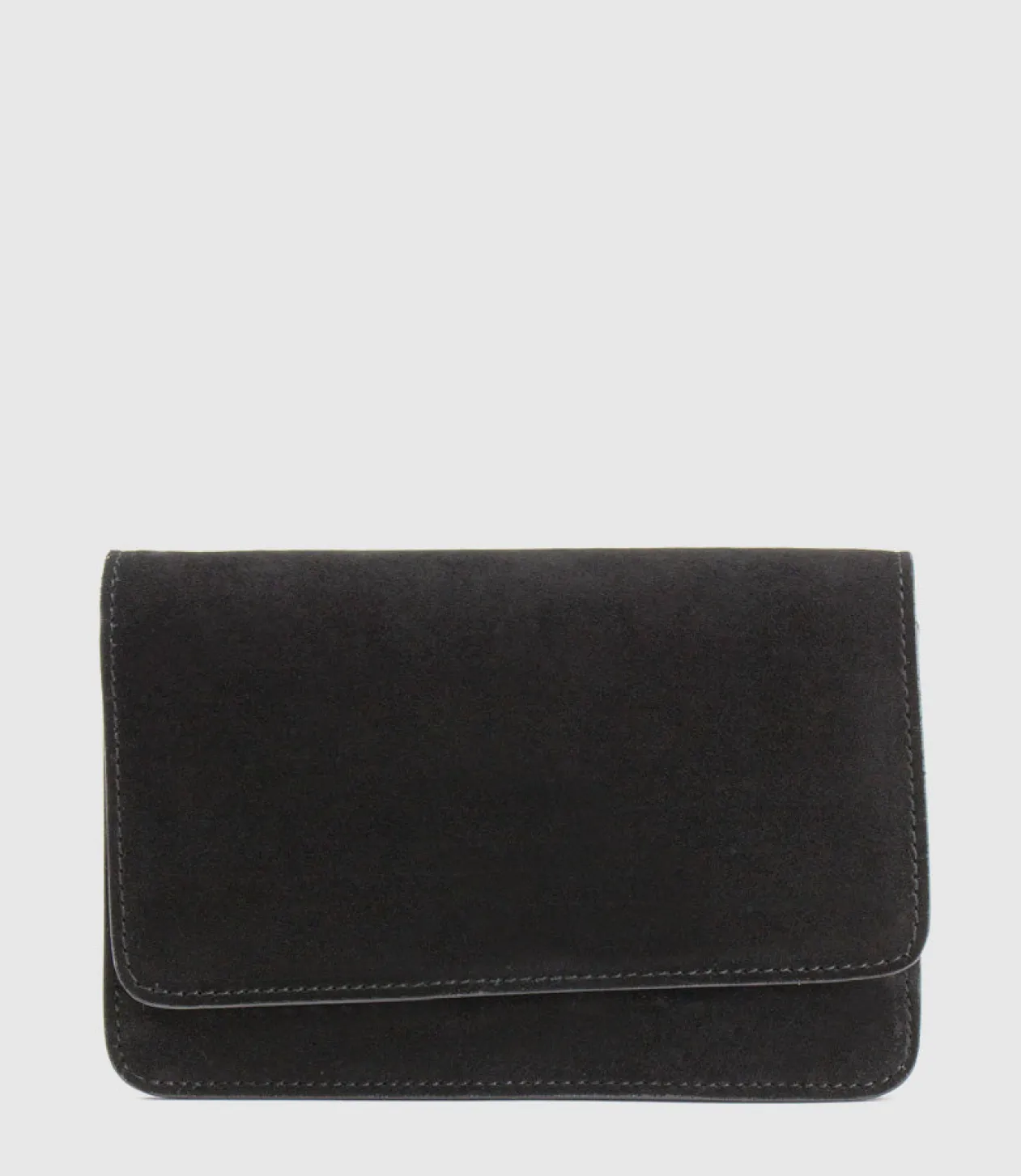 Nya Structured Crossbody Bag In Black Suede