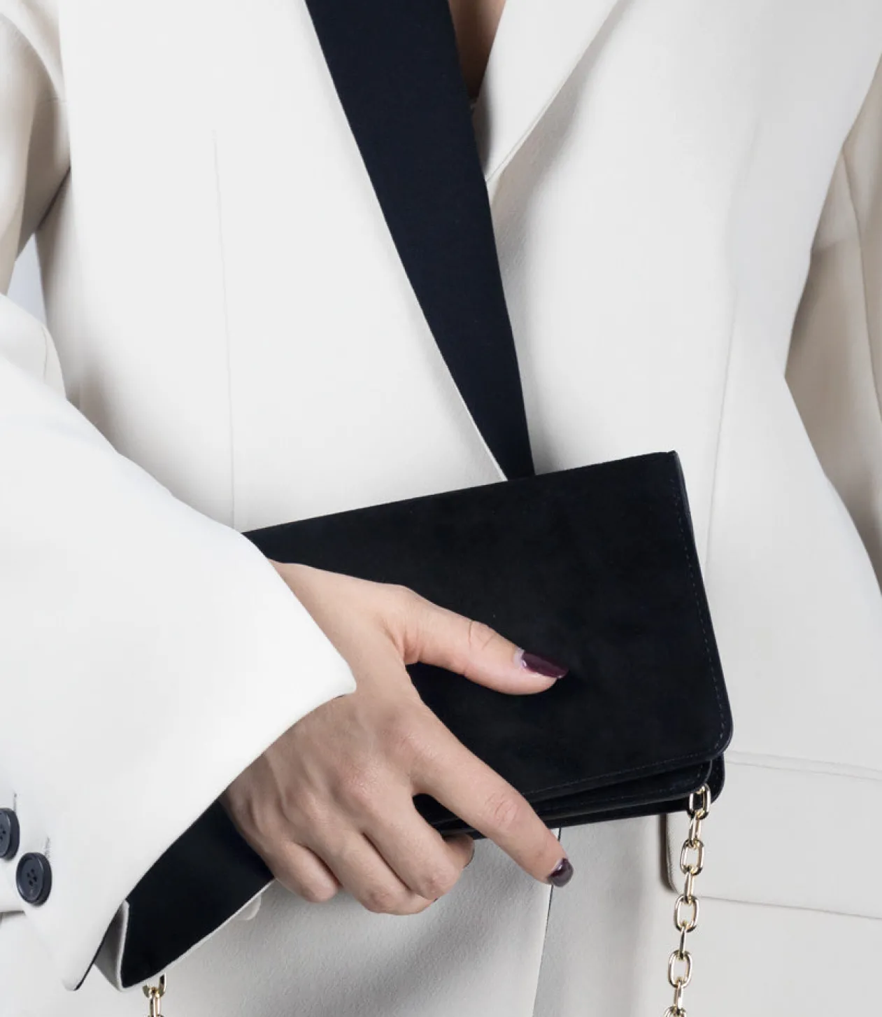 Nyx Evening Bag In Black Suede