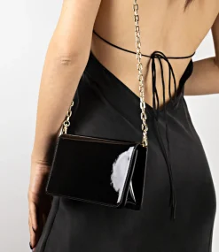 Nyx Evening Bag In Black Patent