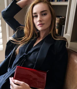 Nyx Evening Bag In Ruby Patent
