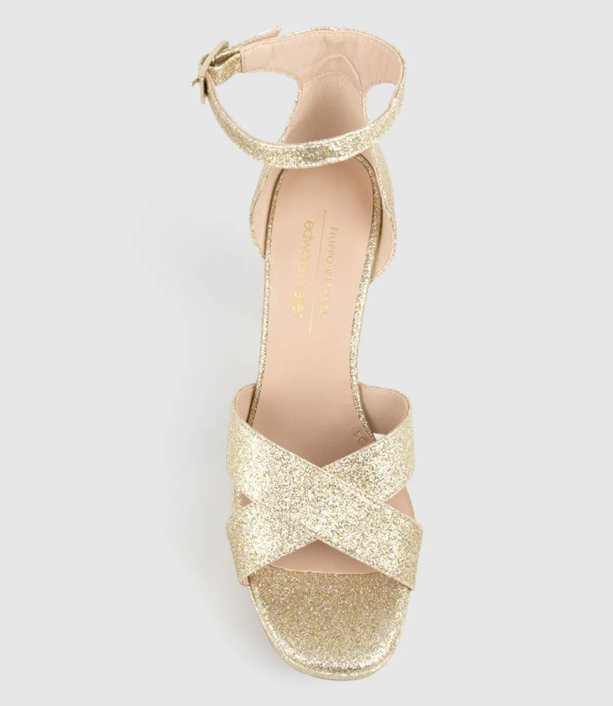 Raine100 Crossover Platform Sandal In Gold