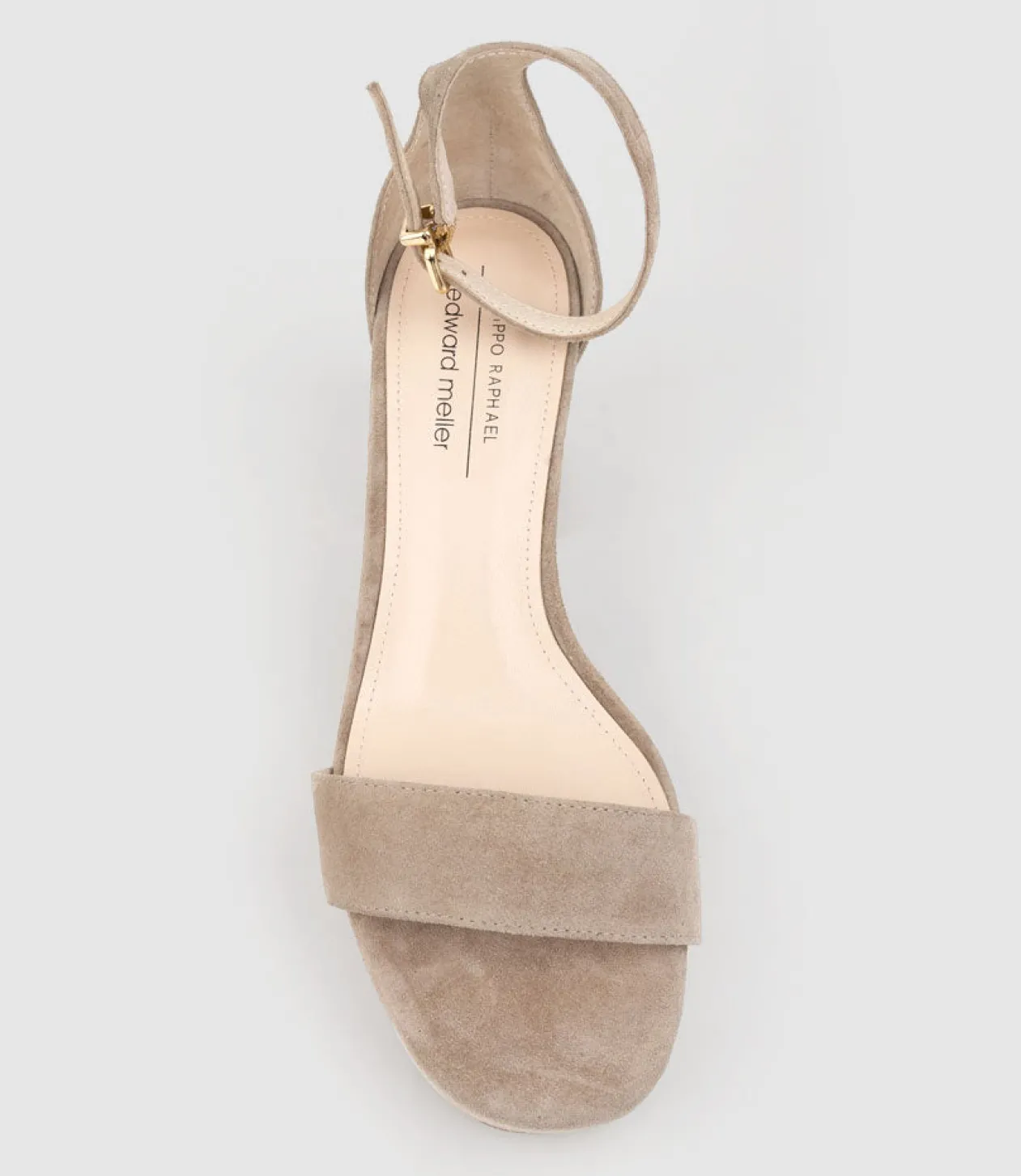 Resdin80 Single Strap Platform Sandal In Nude Suede