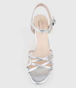 Ria100 Strappy Platform Sandal In Silver