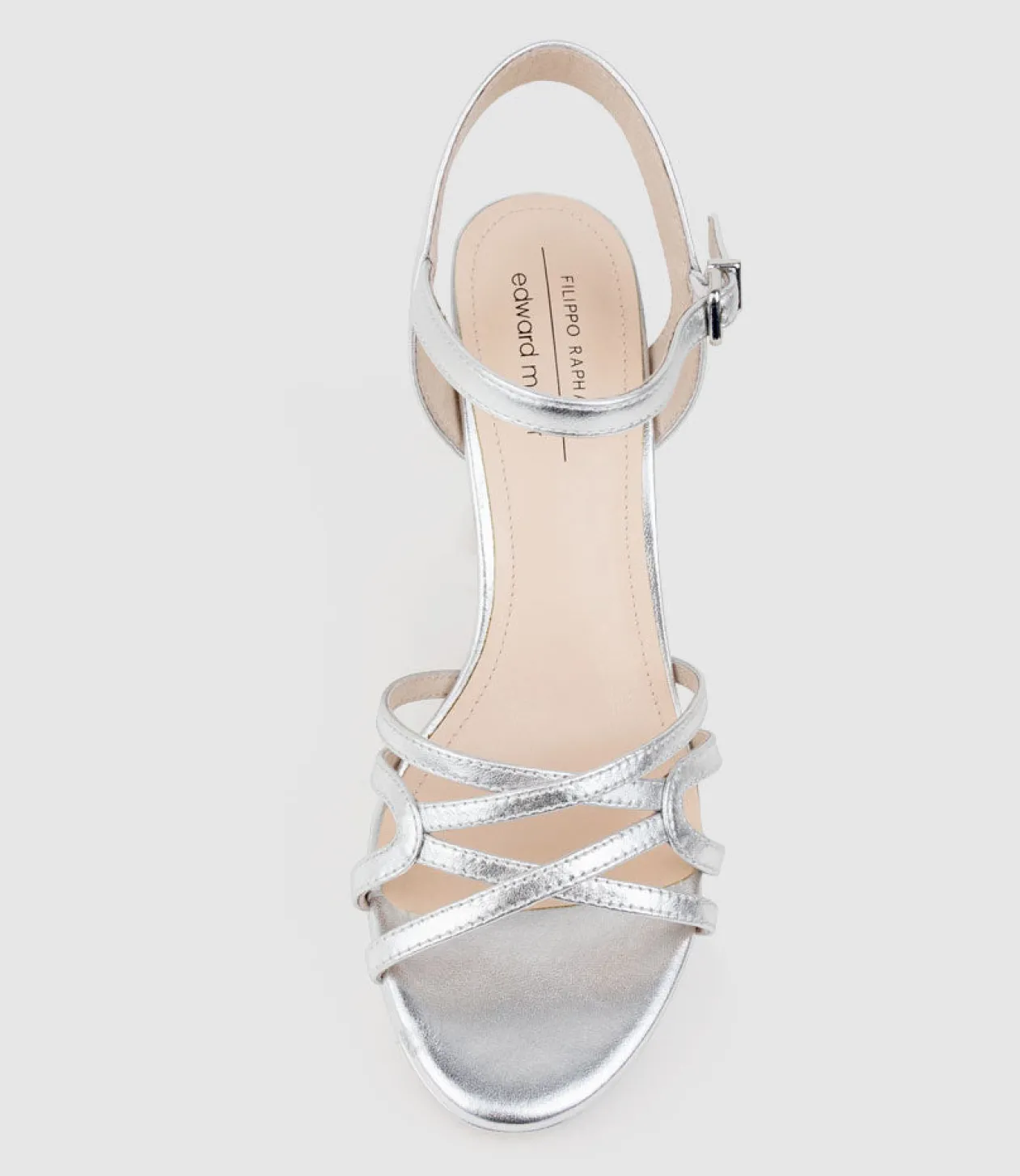 Ria100 Strappy Platform Sandal In Silver