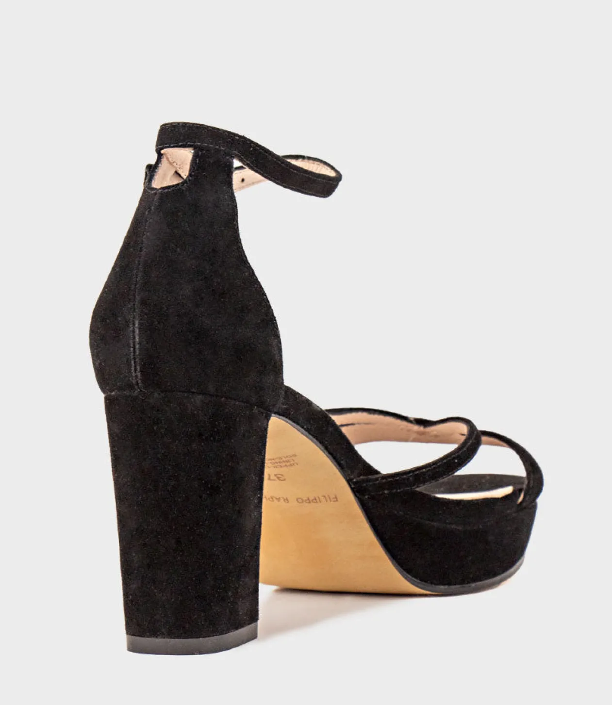 Rina80 Platform Sandal In Black Suede