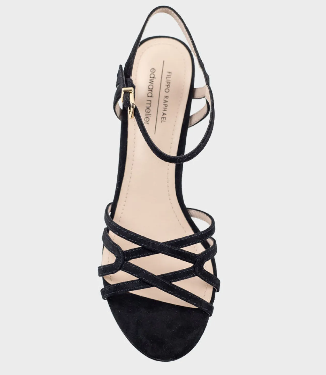 Riva80 Multistrap Platform Sandal In Black Suede