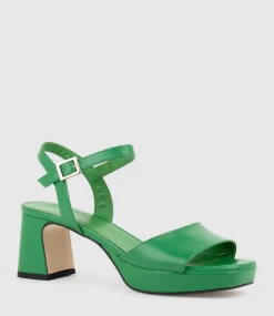 Roe65 Platform Sandal In Green