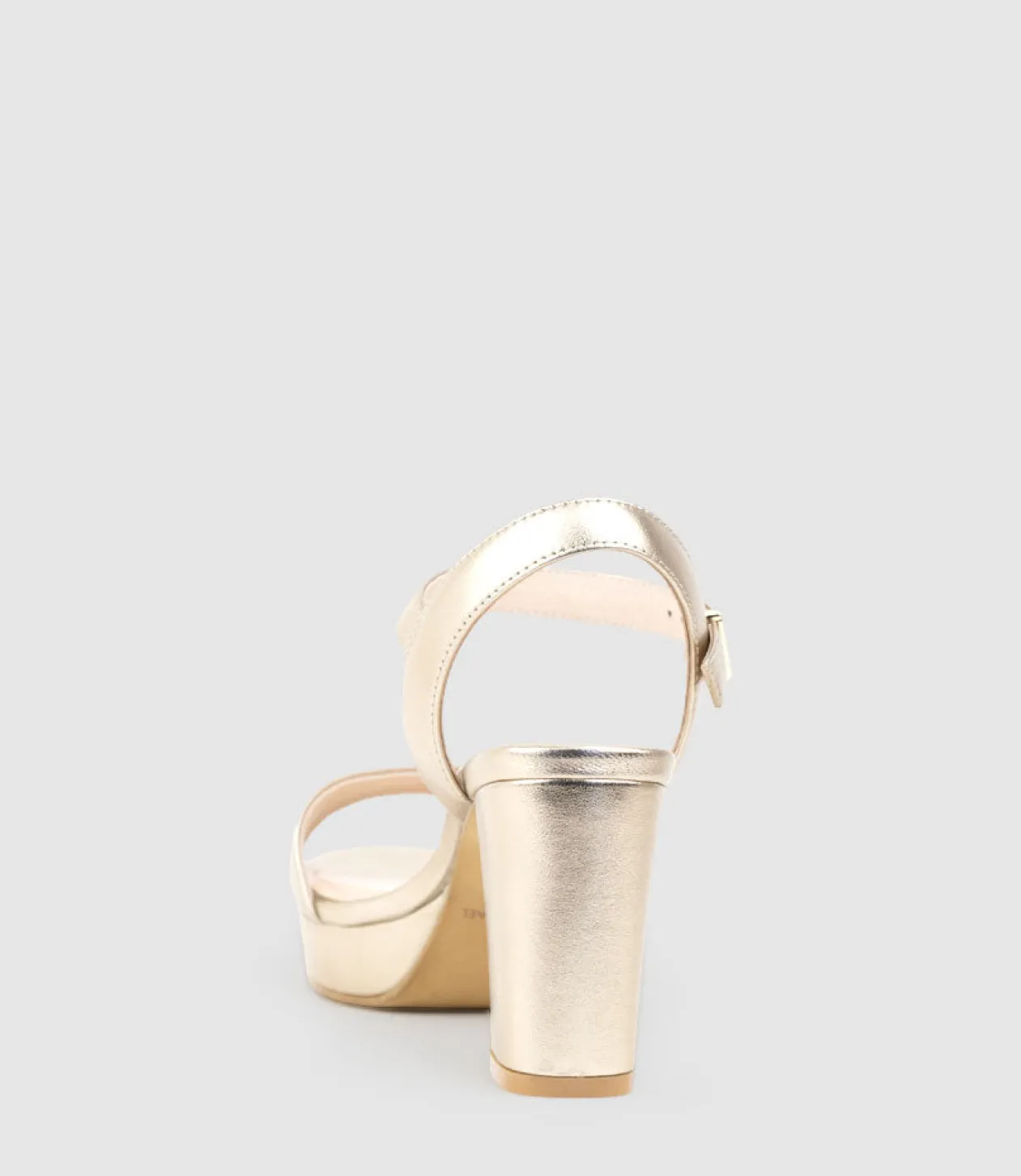 Rowan80 Asymmetrical Platform Sandal In Rosegold