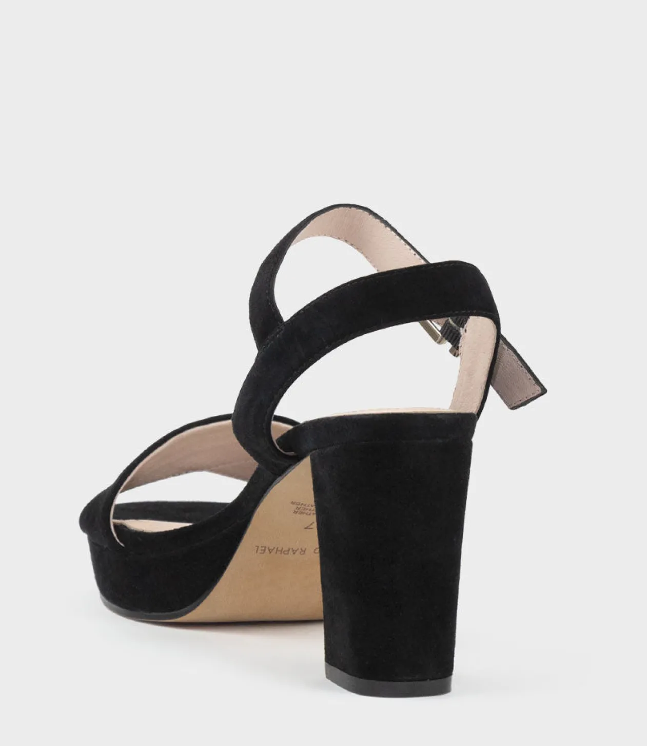 Rowan80 Asymmetrical Platform Sandal In Black Suede