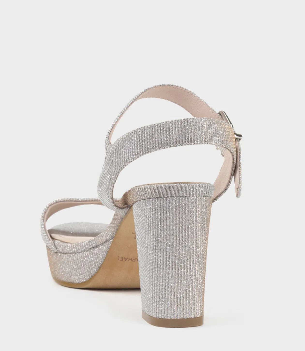Rowan80 Asymmetrical Platform Sandal In Silver Ritz