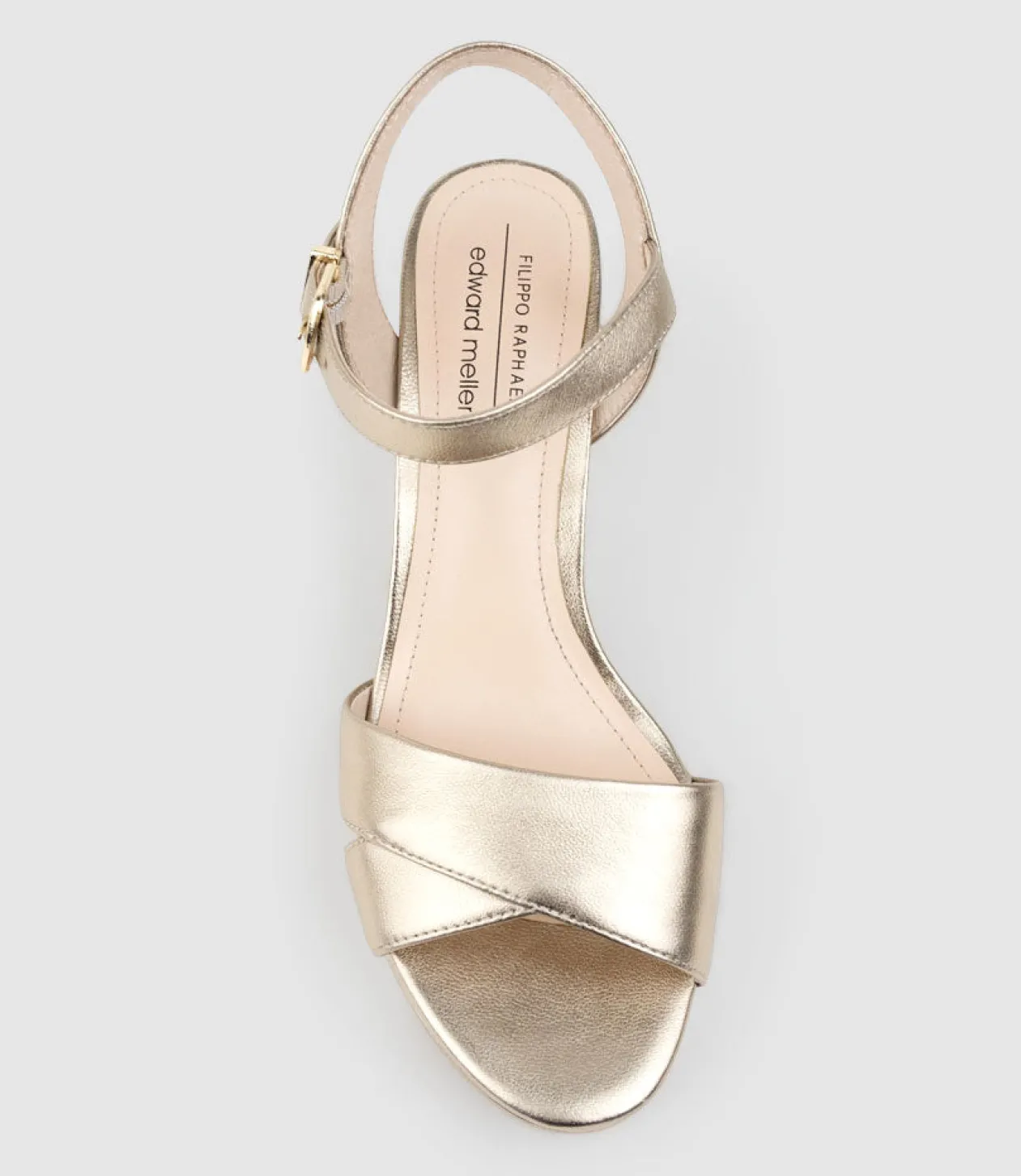 Rowan80 Asymmetrical Platform Sandal In Rosegold