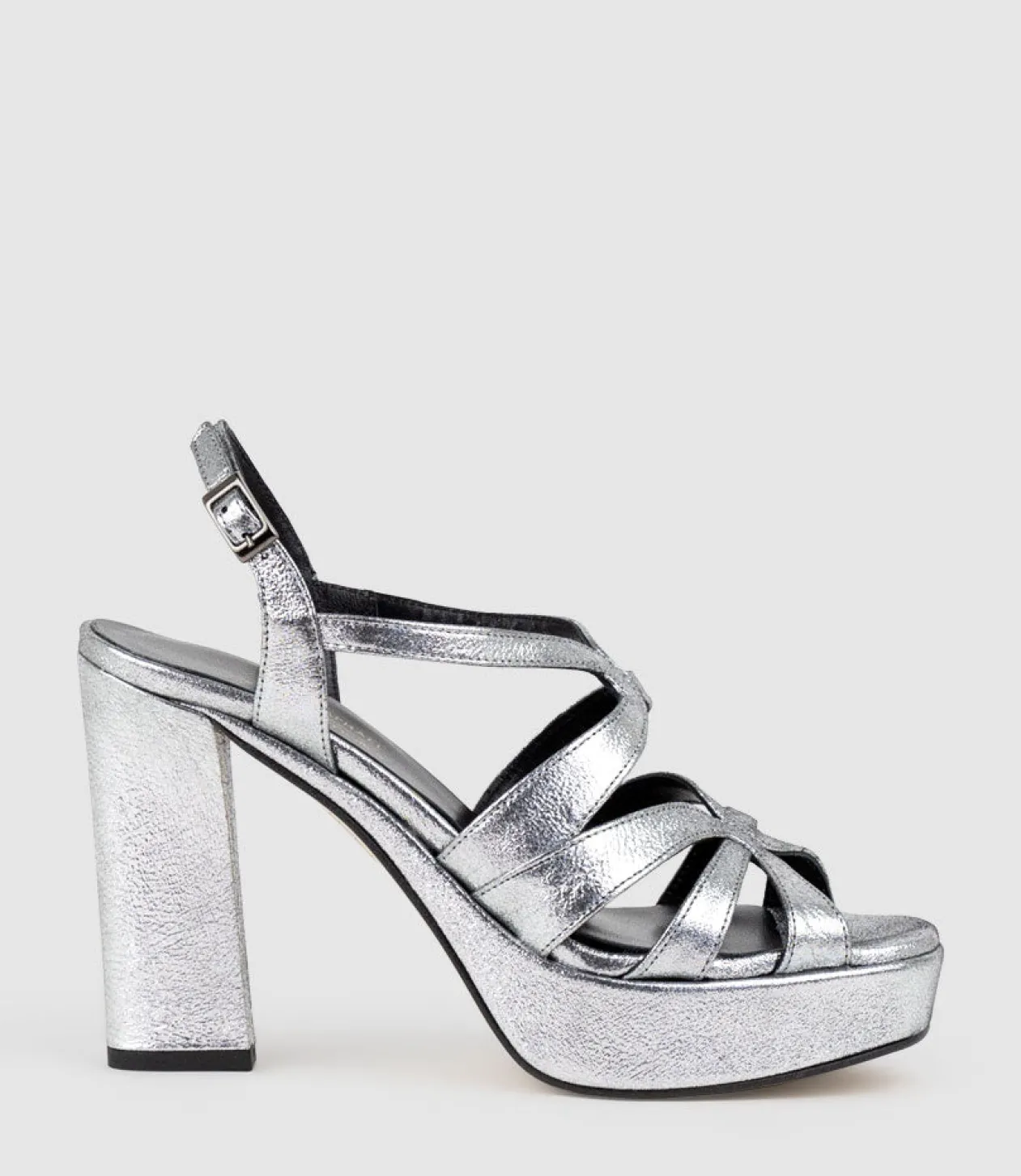 Rylla115 Caged Platform Sandal In Silver