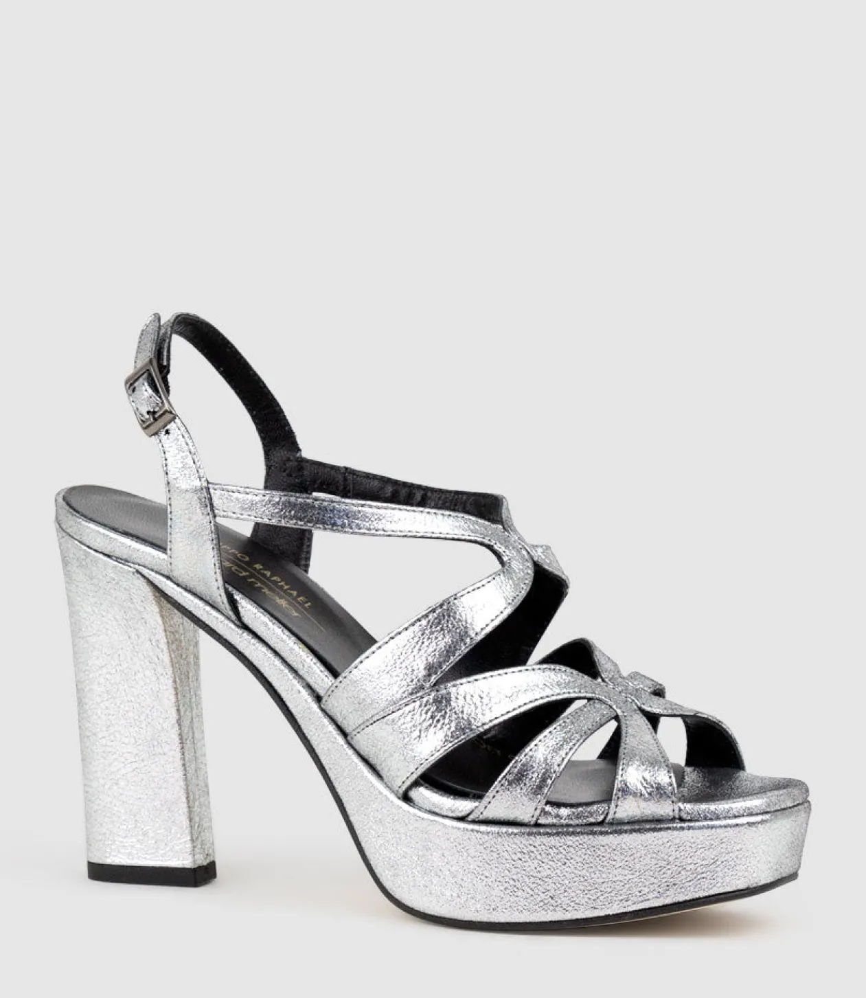 Rylla115 Caged Platform Sandal In Silver