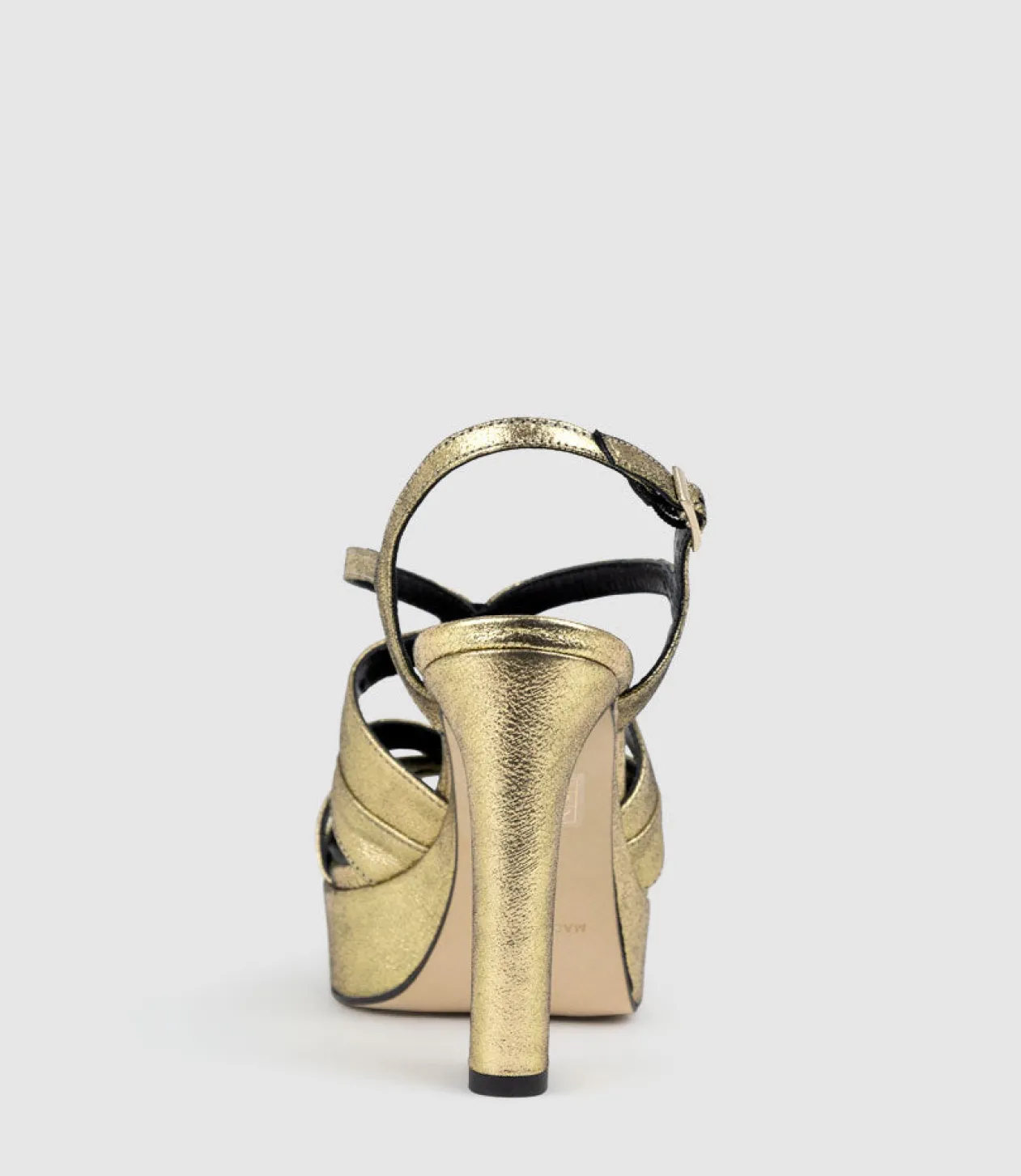 Rylla115 Caged Platform Sandal In Gold
