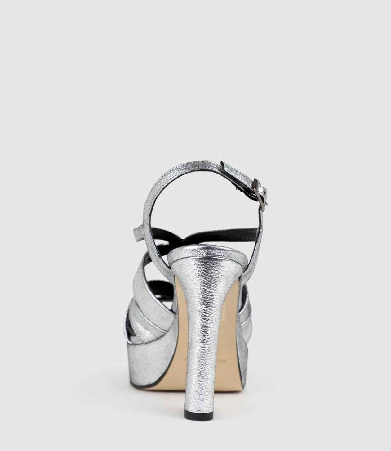 Rylla115 Caged Platform Sandal In Silver