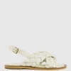 Sadira Woven Crossover Sandal In White