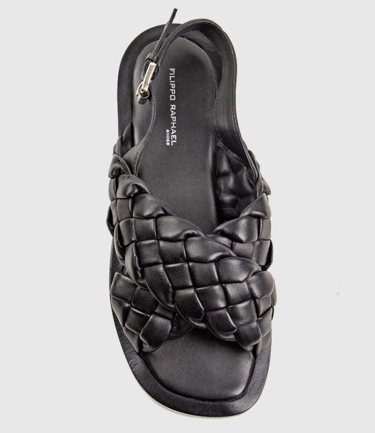 Sadira Woven Crossover Sandal In Black