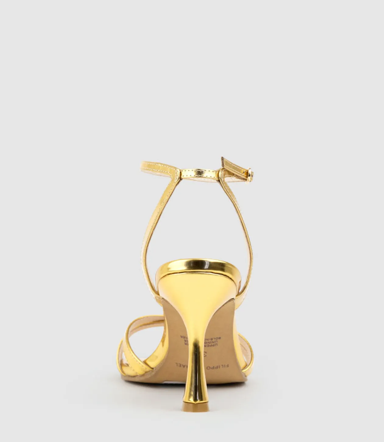 Saige85 Strappy Sandal In Gold Mirror