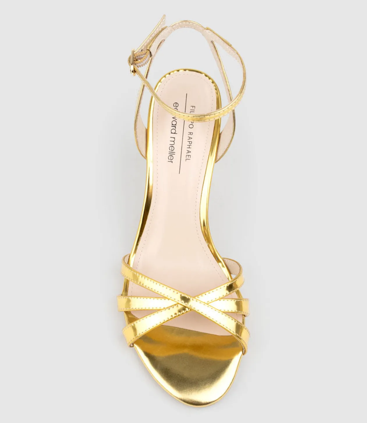Saige85 Strappy Sandal In Gold Mirror