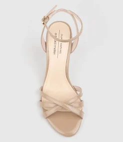 Saige85 Strappy Sandal In Nude High Shine
