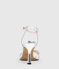 Saige85 Strappy Sandal In Silver Mirror