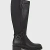 Saints Classic Flat Knee High Boot In Black