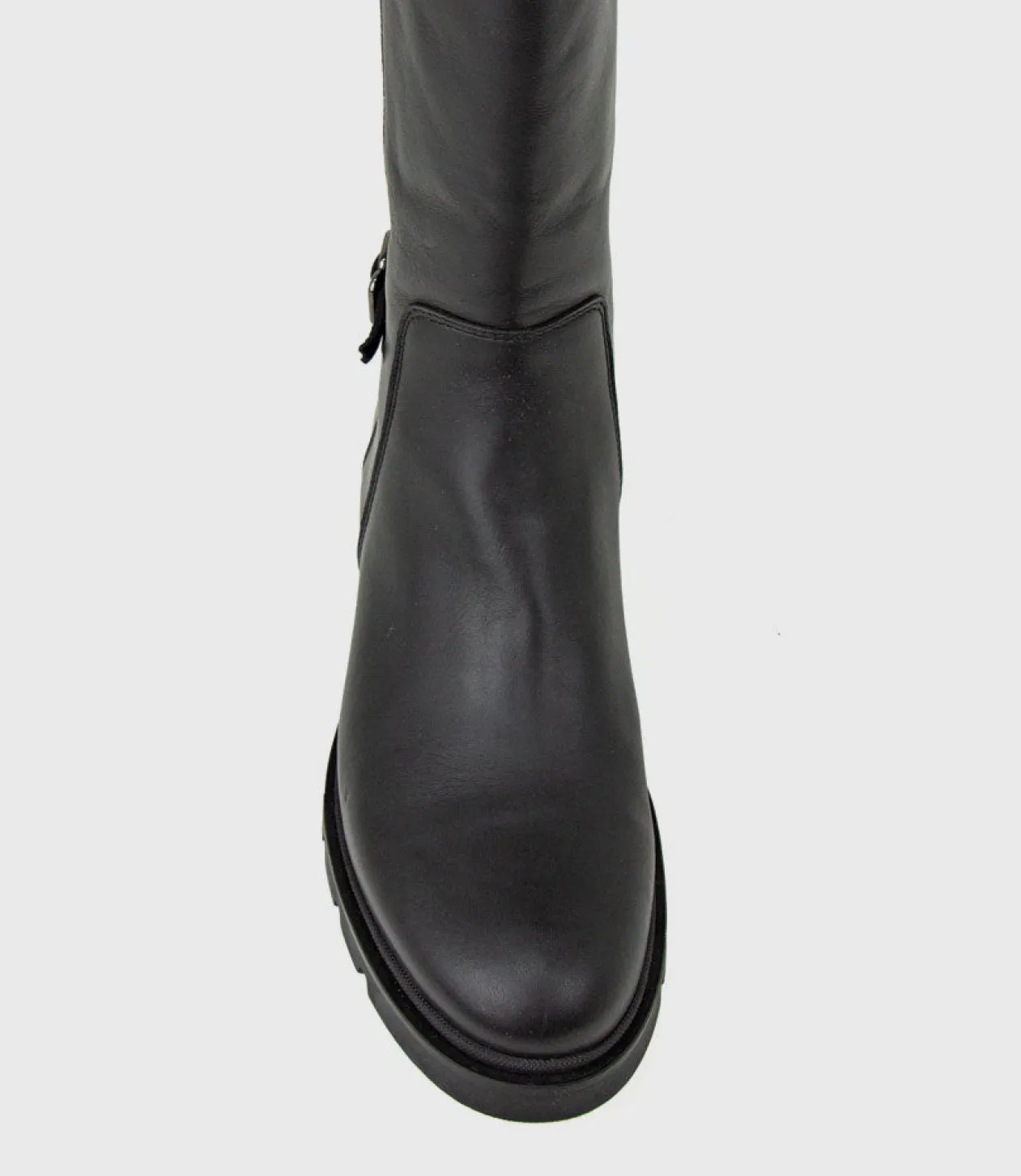 Saints Classic Flat Knee High Boot In Black