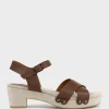 Samsa65 Studded Sandal On Unit In Tan