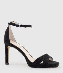 Santo90 Asymmetrical Platform Sandal In Black Speckle