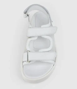 Saskia Mesh Footbed Sandal In White