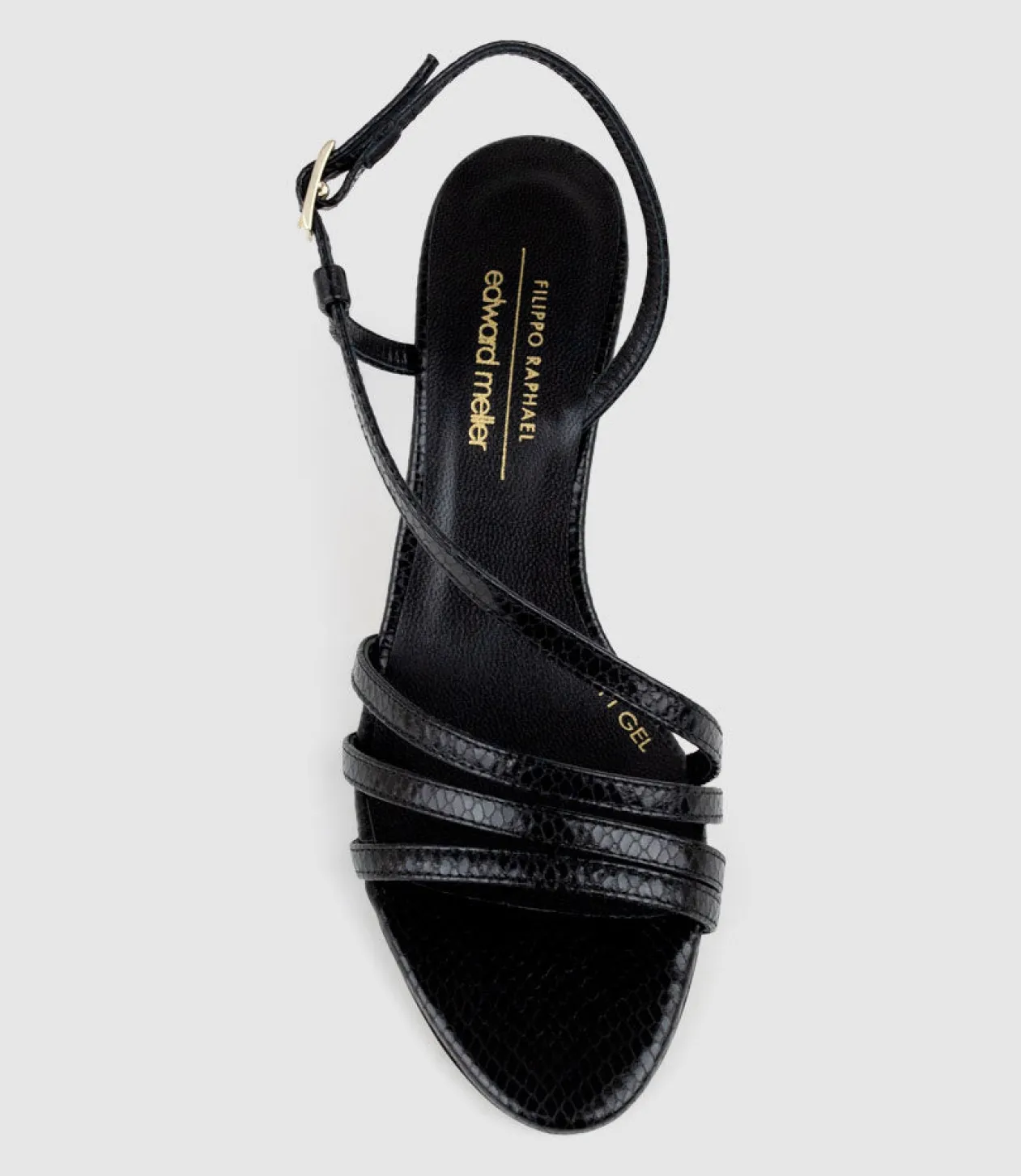 Sedai70 Strappy Sandal In Black Snake