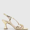 Sedai70 Strappy Sandal In Gold Snake