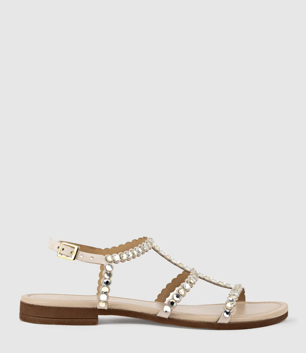 Selan Crystal Sandal In Offwhite