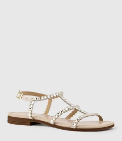 Selan Crystal Sandal In Offwhite