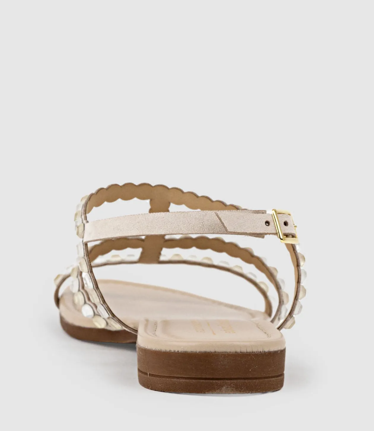 Selan Crystal Sandal In Offwhite