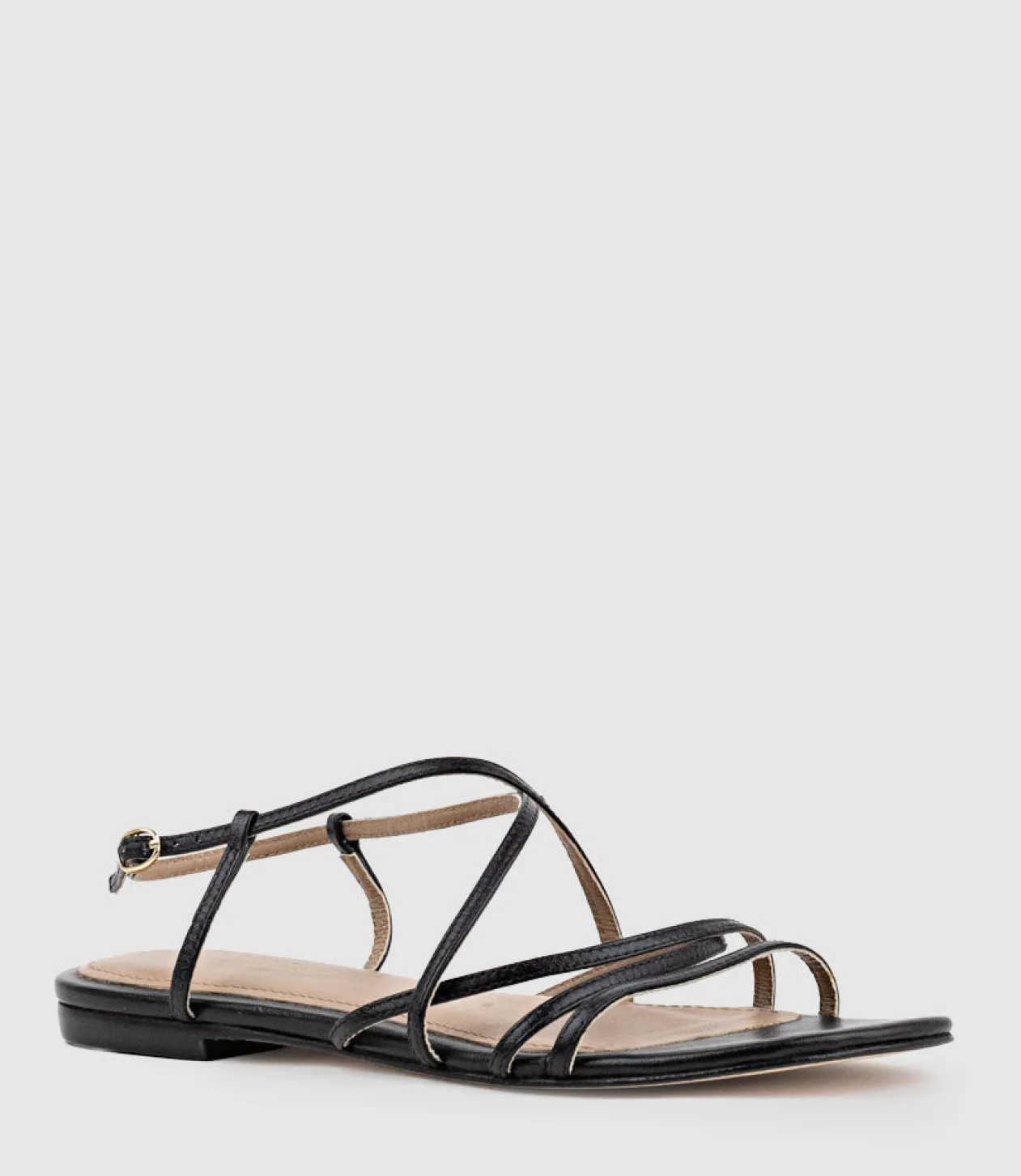 Serville Strappy Sandal In Black