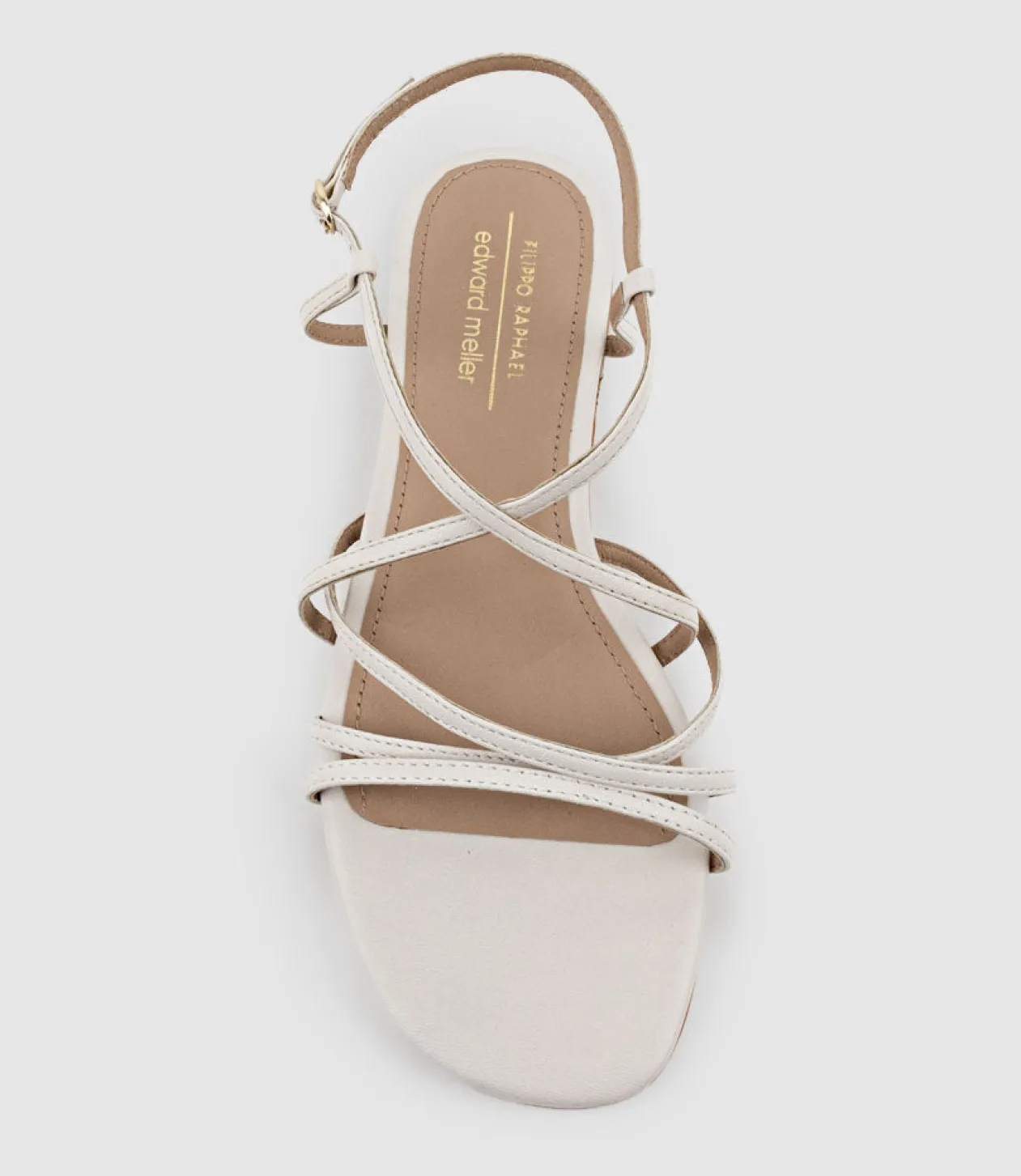 Serville Strappy Sandal In Offwhite