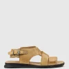 Sia Open Toe Enclosed Sandal In Sand
