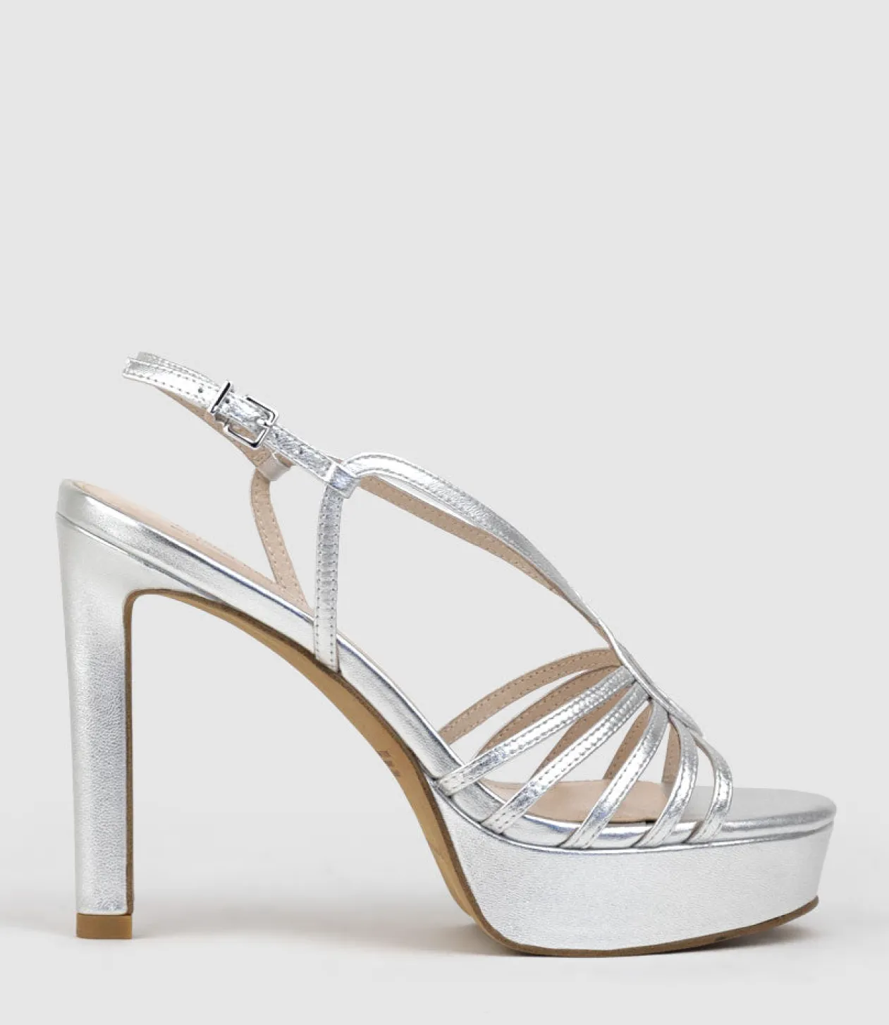 Sienna110 Strappy Platform Sandal In Silver