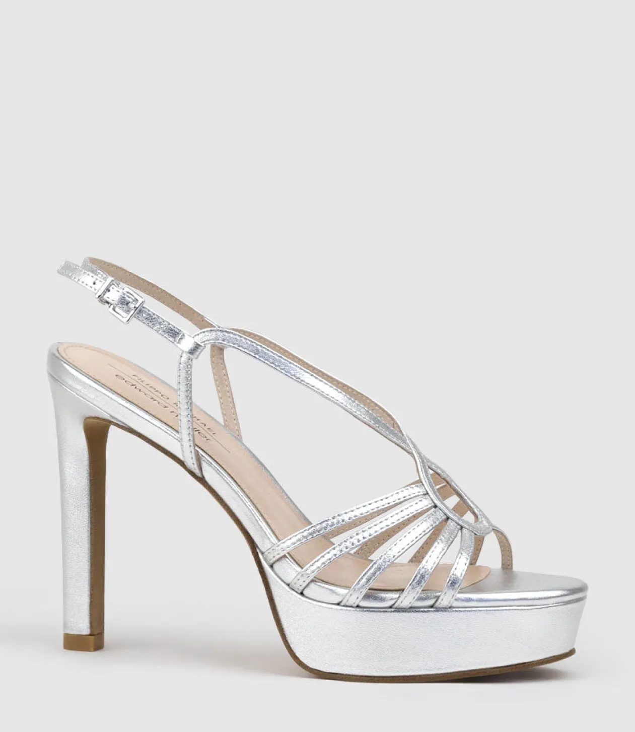 Sienna110 Strappy Platform Sandal In Silver