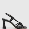Simmer90 Strappy Slingback Sandal In Black