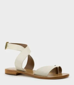 Solinda Ankle Wrap Sandal In White