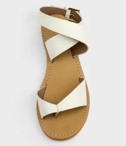 Solinda Ankle Wrap Sandal In White